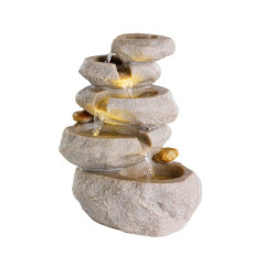 FUENTE ROCA CASCADA LED 23X18X35CM