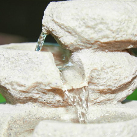 FUENTE ROCA CASCADA LED 23X18X35CM