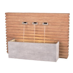 FUENTE EFECTO HORMIGÓN Y MADERA LED