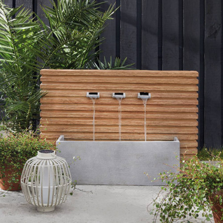 FUENTE EFECTO HORMIGÓN Y MADERA LED