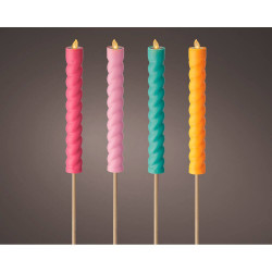 BALIZA VELA SOLAR EFECTO LLAMA 90CM