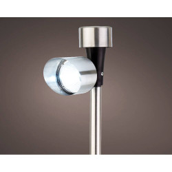 BALIZA LED SOLAR BLANCO FRÍO 23.5CM