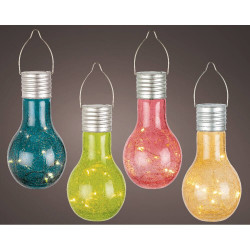 BOMBILLA LED SOLAR COLORES 9X17