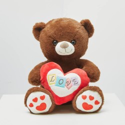 OSO MARRÓN CORAZÓN 32CM