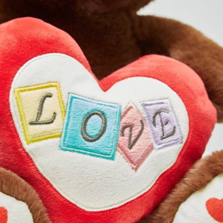 OSO MARRÓN CORAZÓN 32CM