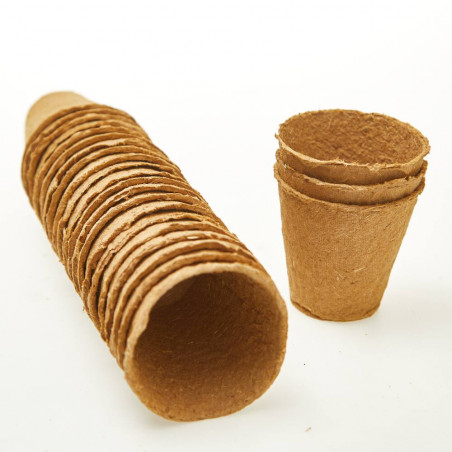 MACETA REDONDA 6 CM X24 FIBRA MADERA VERDECORA