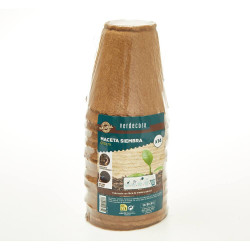 MACETA REDONDA 10 CM X14 FIBRA MADERA VERDECORA