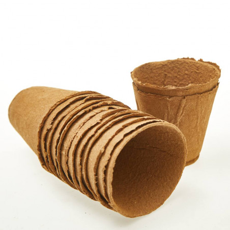 MACETA REDONDA 10 CM X14 FIBRA MADERA VERDECORA