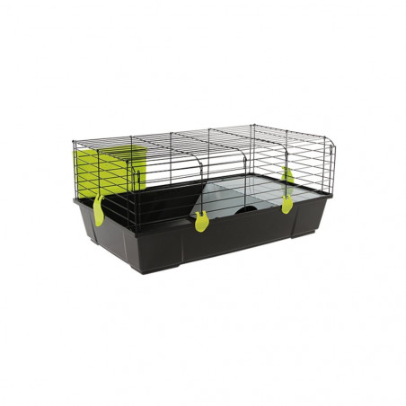 JAULA CONEJO 530 NEGRA PLEGABLE