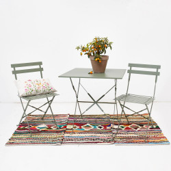 COMEDOR MERE CUADRADO VERDE MENTA 3 PIEZAS