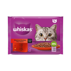 WHISKAS RECETAS TRADICIONALES EN SALSA 4X100GR