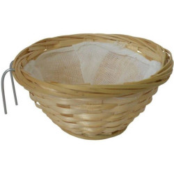 NIDO DE MIMBRE FORRADO PARA CANARIOS