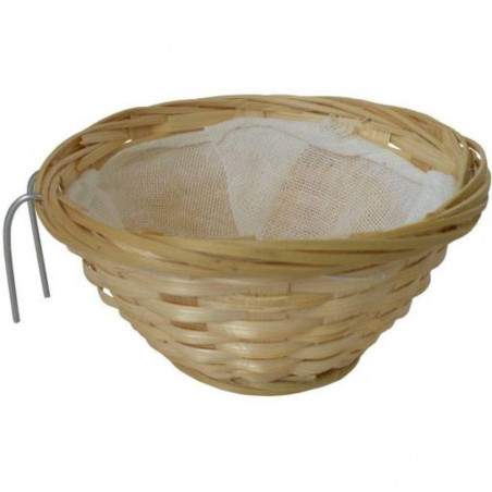 NIDO DE MIMBRE FORRADO PARA CANARIOS