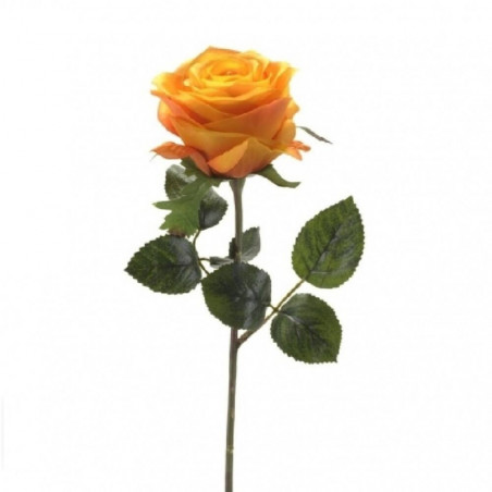 ROSA SIMONE AMARILLO-NARANJA ARTIFICIAL 45CM