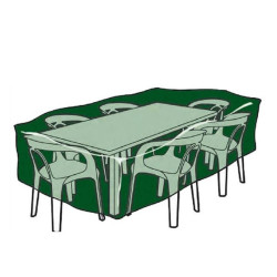 FUNDA RECTANGULAR CUBRE MESA Y SILLAS 130x79CM