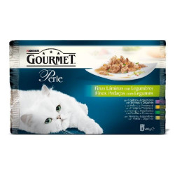 GOURMET PERLE FINAS LAMINAS EN SALSA CON VERDURAS 4X85GR