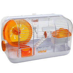 JAULA HAMSTER HABITRAIL CRISTAL NARANJA