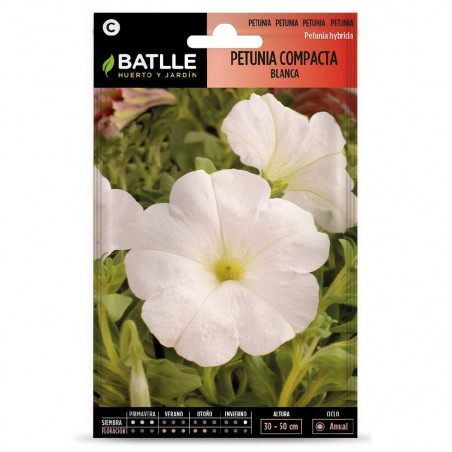 SEMILLAS PETUNIA COMPACTA BLANCA