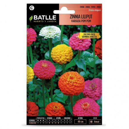 SEMILLAS ZINNIA LILIPUT