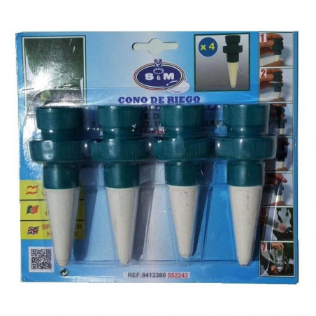 CONOS CON ADAPTADOR PARA BOTELLA 4 UDS