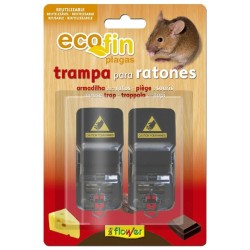 TRAMPA FLOWER MECANICA RATONES X2
