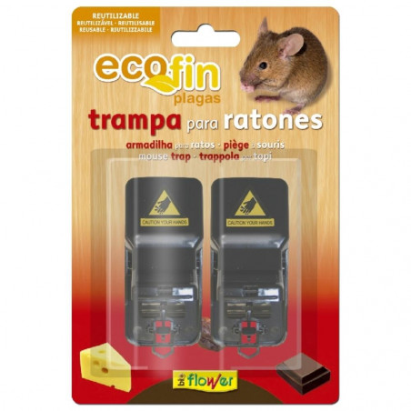 TRAMPA FLOWER MECANICA RATONES X2