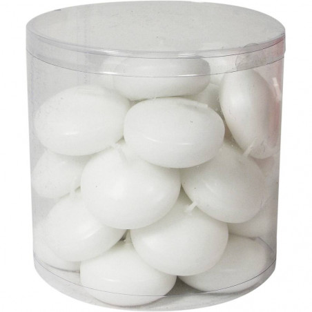 VELA FLOTANTE BLANCO 25 UDS