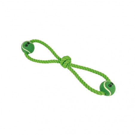 JUGUETE PERRO NUDO CON 2 PELOTAS (50CM - 350GR)