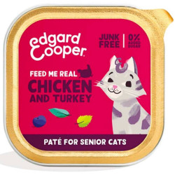 EDGARD COOPER TARRINA GATO SENIOR POLLO Y PAVO 85 GRAMOS