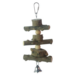JUGUETE COLGANTE CAMPANITA/MADERA PARA PAJAROS