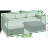 FUNDA POLIESTER CUBRE CONJUNTO JARDIN 300 X 200 X 80 CM