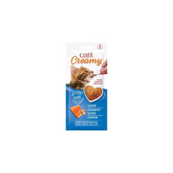 CATIT CREAMY SALMÓN/GAMBAS 4X10GR