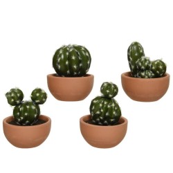 CACTUS ARTIFICIAL MACETA RUSTICA 10.5CM