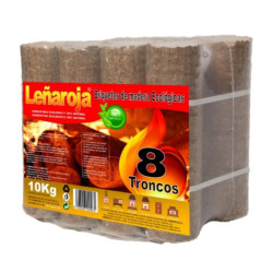 BRIQUETAS DE MADERA 10 KG (8 TRONCOS)