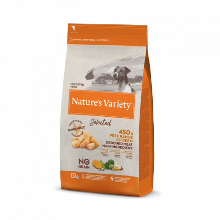 PIENSO PERRO NATURE'S VARIETY SELECTED MINI POLLO 1.5KG