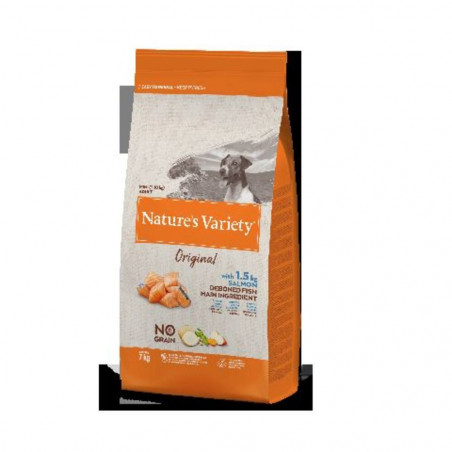 PIENSO PERRO NATURE'S VARIETY ADULTO MINI NO GRAIN SALMÓN 7KG