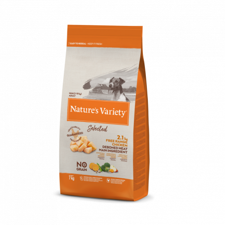 PIENSO PERRO NATURE'S VARIETY NO GRAIN AD MINI CHICKEN 7KG
