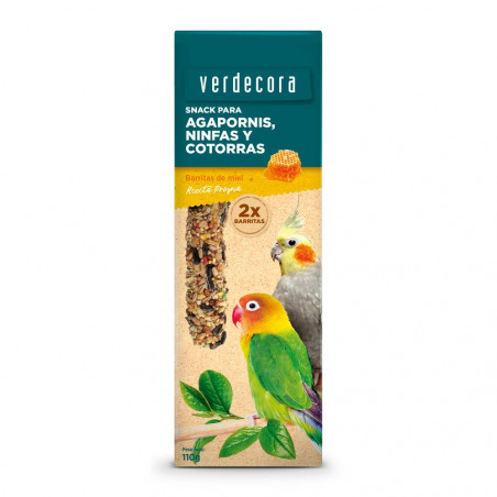 BARRITAS AGAPORNI MIEL VERDECORA.