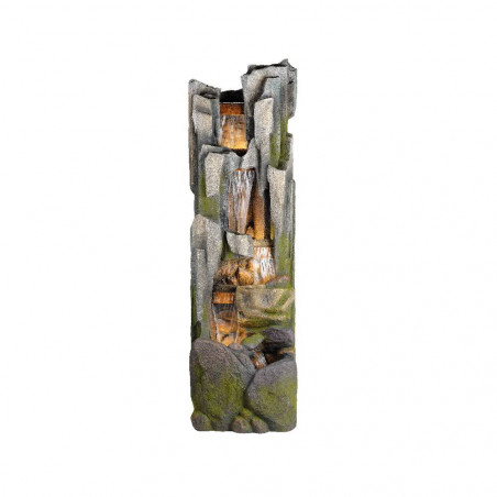 FUENTE 4 CASCADAS VERTICAL ROCA LED.