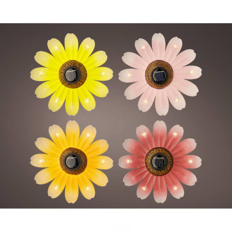 FLOR METAL SOLAR 14CM B.CÁLIDO 4L SRT