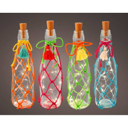 BOTELLA MICROLED POMPON COLOR 7X30CM BATERIA