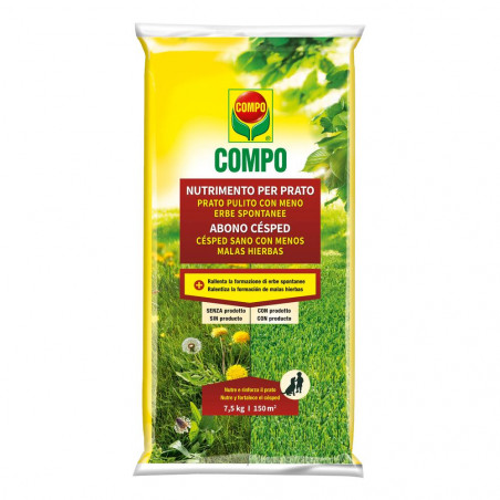 ABONO CESPED ANTIHIERBAS 7.5KG COMPO