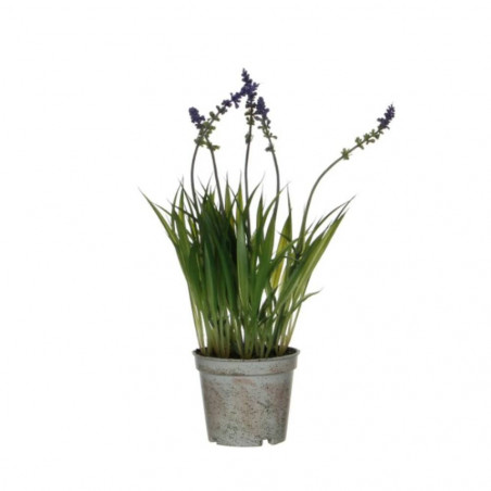 LAVANDA ARTIFICIAL MORADA 30CM MACETA