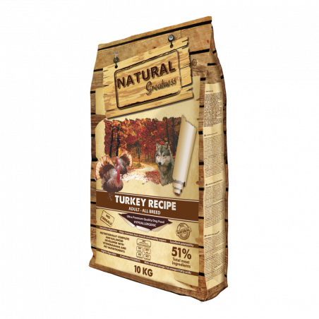 PIENSO PERRO NATURAL GREATNESS PAVO 10KG