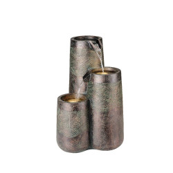 FUENTE LED 3 JARROS ANTRACITA 40X63X41CM.