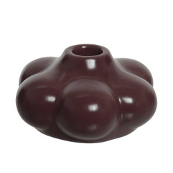 CANDELABRO PORCELANA MORADO FORMAS 12X6CM