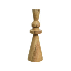 CANDELABRO MADERA 26CM