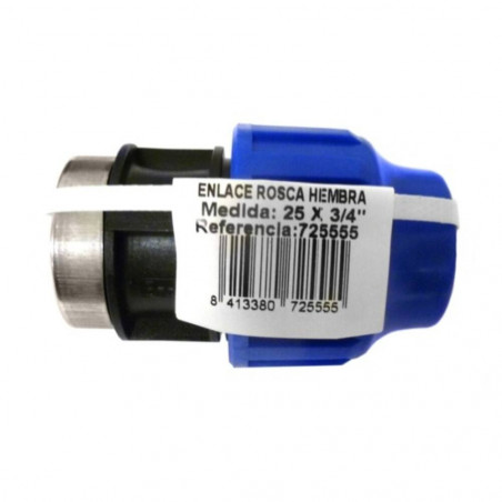 ENLACE ROSCA HEMBRA 25MMX3/4 REFUERZO INOX