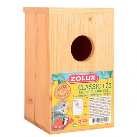 NIDO MADERA PERIQUITOS ZOLUX 10X10X17CM