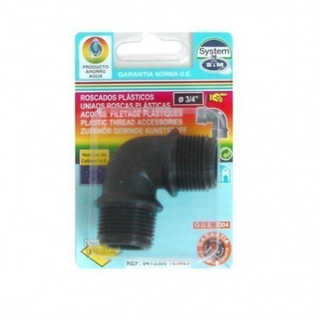 CODO MACHO 3/4 PULGADAS